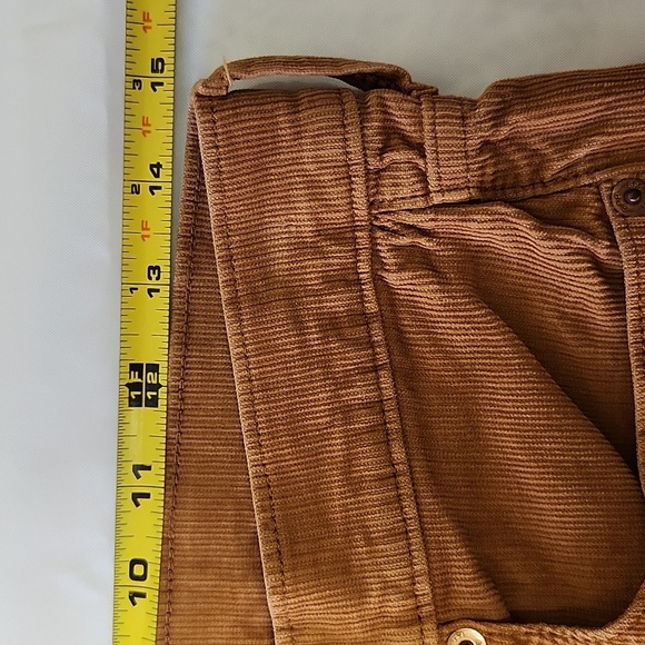 GAP Women's Cigarette High Rise Brown Orange Corduroy Pants 29/8R - Picture 7 of 10